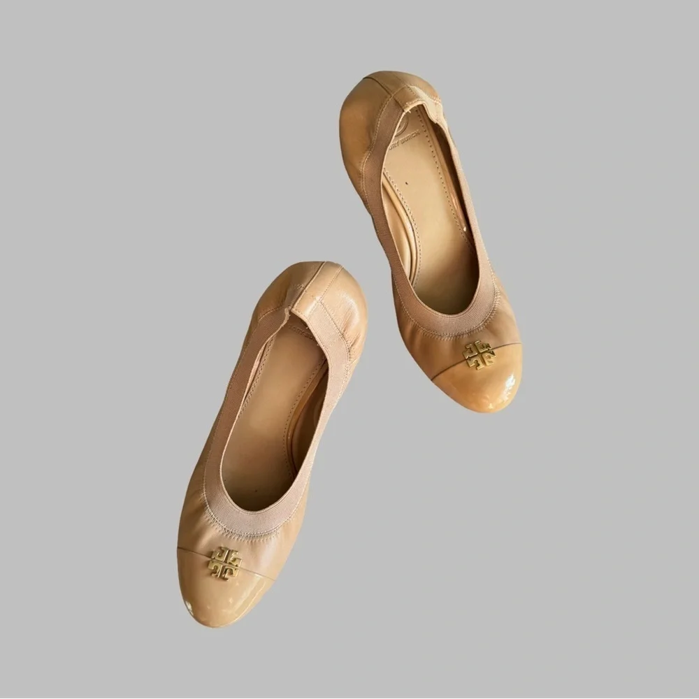 TORY BURCH Women’s Jolie Patent Leather Wedge Heels